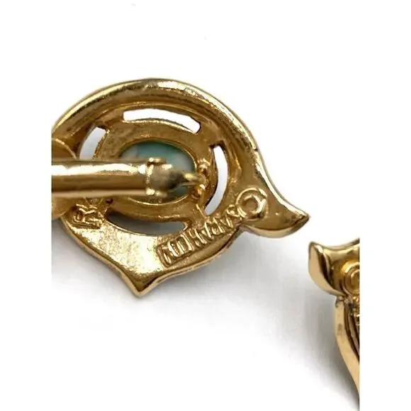 Sarah Coventry Vintage Earrings Clips Clip Ons Gold Tone Estate - Picture 3 of 11